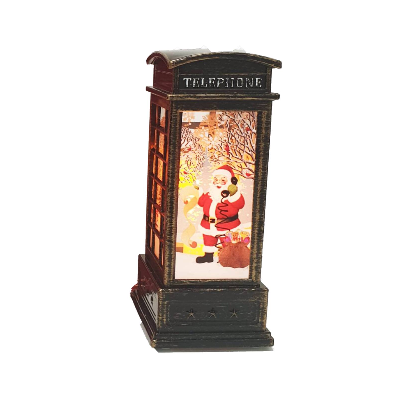 Decoratiune de Craciun sub forma de Cabina Telefonica, 12 cm