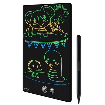 Tableta de desenat color dubla Techone® 095B, 9.5 inch, LCD, ecran dublu, stilou si suport magnetic, negru Tableta de desenat color dubla Techone® 095B, 9.5 inch, LCD, ecran dublu, stilou si suport magnetic, negru
