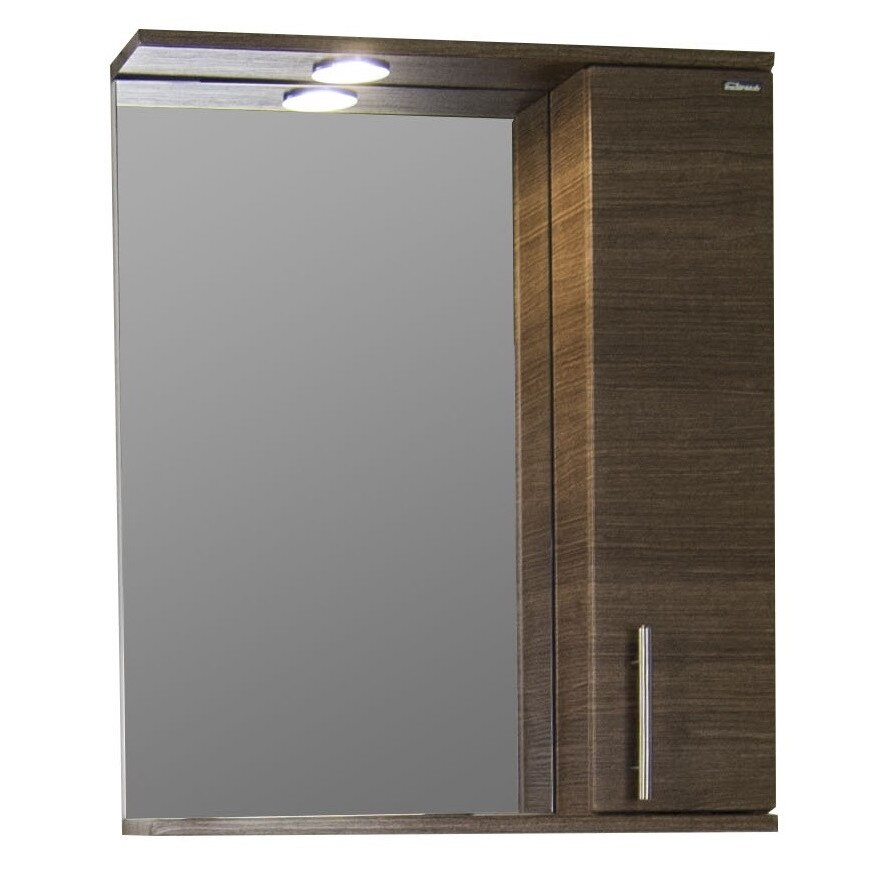 Oglinda MDF cu dulap si iluminare , Badenmob , seria 020 , 60x71cm , Bambus