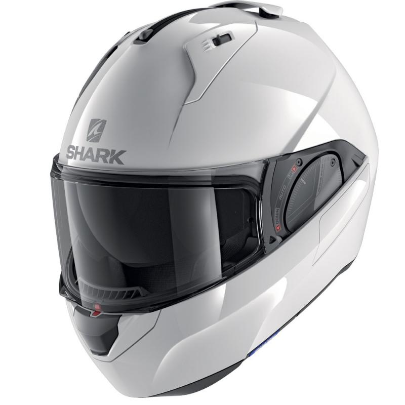 Casca moto SHARK EVO-ES BLANK WHITE AZUR M