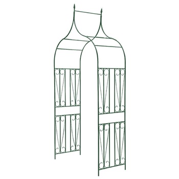 Arcada de gradina plante cataratoare, vidaXL, Fier, 129 x 60 x 283 cm, Verde Arcada de gradina plante cataratoare, vidaXL, Fier, 129 x 60 x 283 cm, Verde