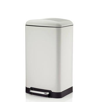 Cos de gunoi, Davino, Cu pedala, Kela, 30 l, Alb Cos de gunoi, Davino, Cu pedala, Kela, 30 l, Alb