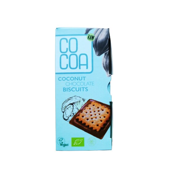 Biscuiti in ciocolata raw cu cocos eco 95 g Cocoa