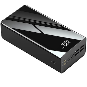 Baterie externa 5 Continents Home, 50000 mAh, 4 porturi USB, afisaj LED, Negru Baterie externa 5 Continents Home, 50000 mAh, 4 porturi USB, afisaj LED, Negru