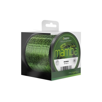 Fir pescuit, Monofilament Delphin, Model MAMBA Carp Culoare camuflaj Diametru 0,28mm Rezistenta 13,4lbs Lungime 300m Fir pescuit, Monofilament Delphin, Model MAMBA Carp Culoare camuflaj Diametru 0,28mm Rezistenta 13,4lbs Lungime 300m