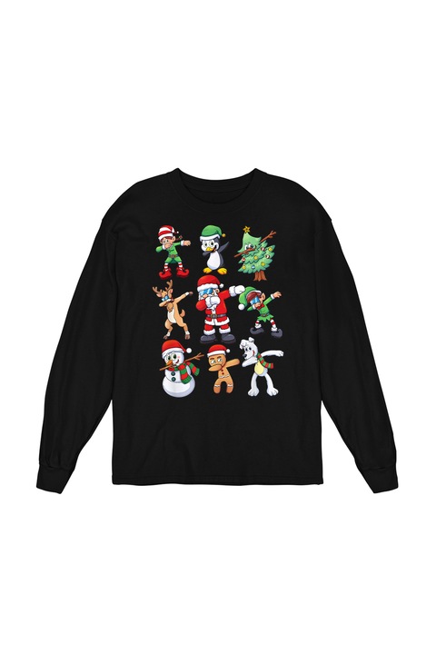 Bluza Femei Craciun Funny, Dabbing group 2,, Negru