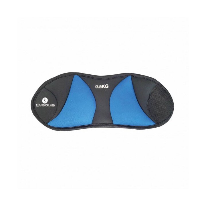 Greutati pentru glezne, Sveltus, Inchidere Velcro, Albastru, 0.5 kg