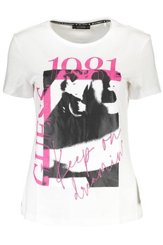 Tricou dama, Guess Jeans, Logo, Alb, Alb Tricou dama, Guess Jeans, Logo, Alb, Alb