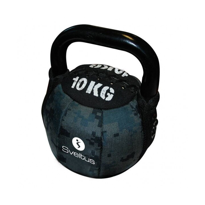 Greutate cu nisip Soft Kettlebell, Sveltus, Negru, 10 kg