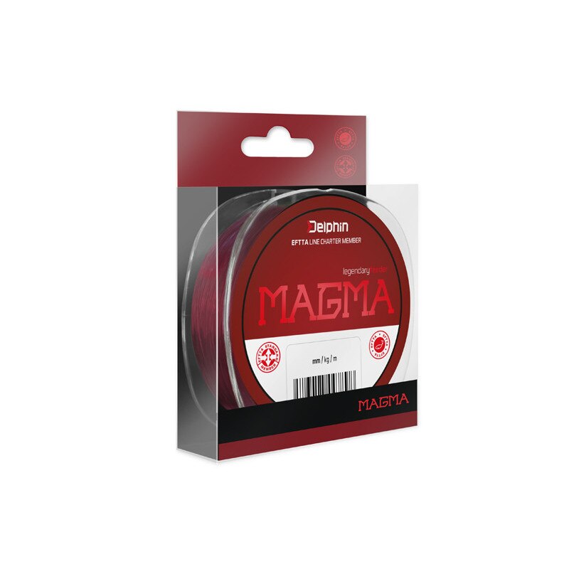 Fir pescuit, Monofilament Delphin, Model MAGMA Culoare visiniu Diametru 0,165mm Rezistenta 5,6lbs Lungime 5000m