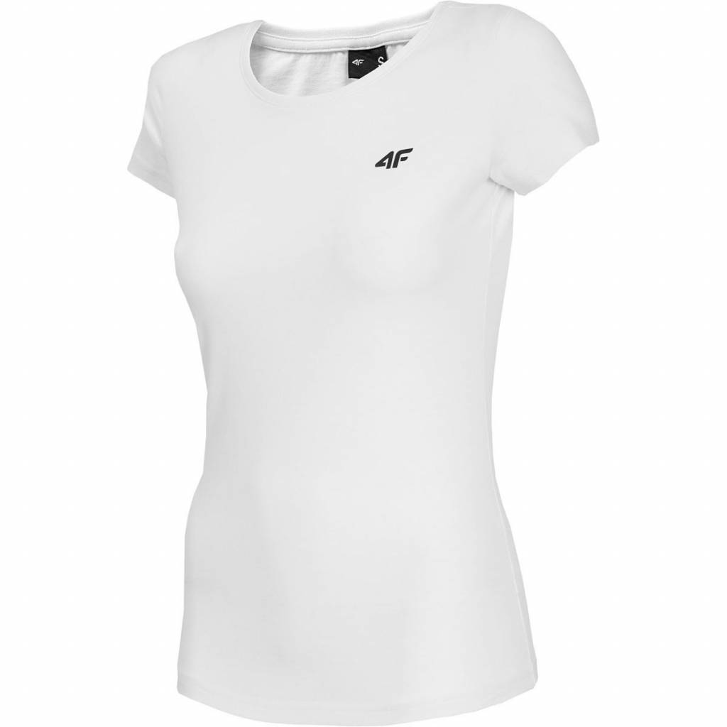 Tricou dama 4F, NOSH4-TSD001, Bumbac, Alb, XS