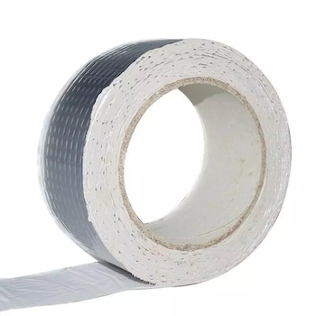 Banda Hidroizolanta Bituminoasa Cu Cauciuc Butilic SIKS, Pentru Hidroizolatii, Etansare Acoperisuri, Fisuri Tabla, Cosuri, Rezistenta la Apa, Invelis Aluminiu, Aderenta Sporita, 5cm Latime x 5m Lungime, Argintiu