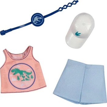 Set imbracaminte papusi Barbie, pachet Jurasic World cu fusta si sapca, 3 ani+ Set imbracaminte papusi Barbie, pachet Jurasic World cu fusta si sapca, 3 ani+