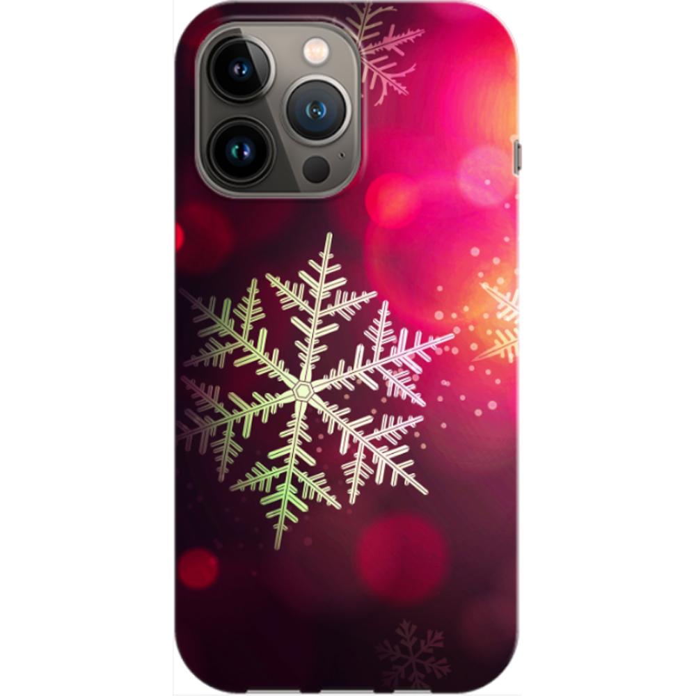 Husa craciun compatibila cu Apple iPhone 13 model Snowflake, Silicon, TPU, Viceversa
