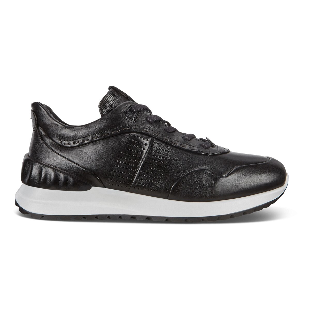 Pantofi sport barbati, Ecco Astir, piele naturala, siret, Negru