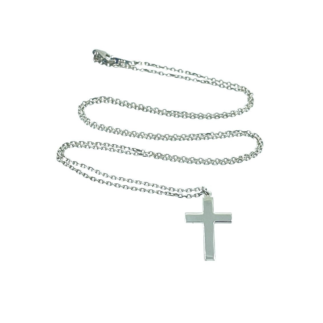 Lant unisex din argint cu cruce, Agavi , 60 cm