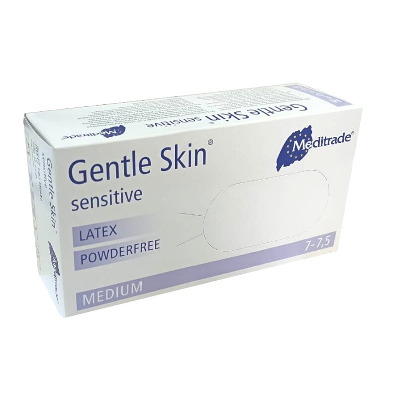 Manusi medicale latex nepudrate albe M Meditrade