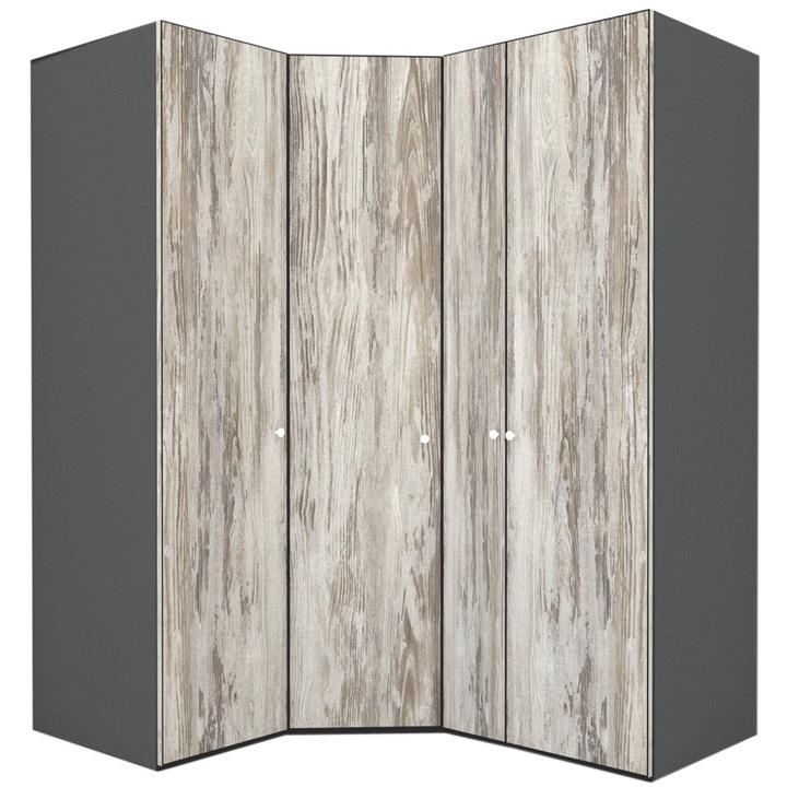 Dulap de Colt Genarom LEX Model A, Decor K084, 153-178 x 218 x 66 cm