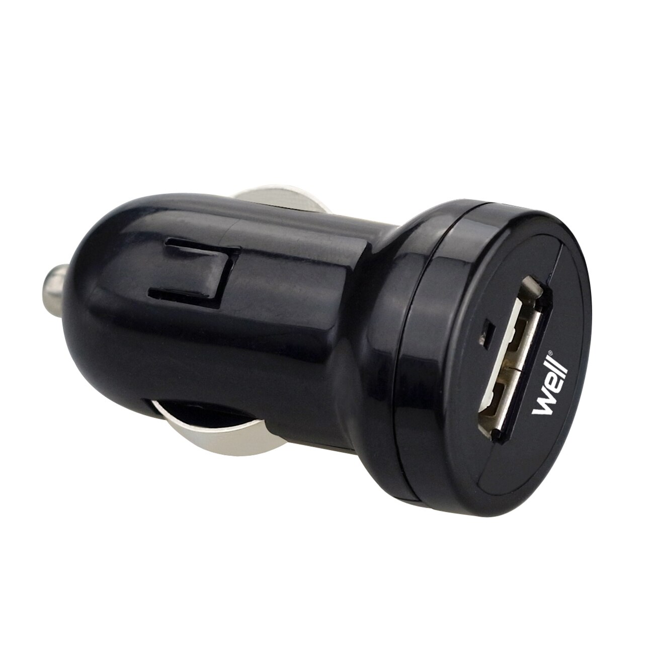 Alimentator USB bricheta auto 1 iesire 1A, Negru Well