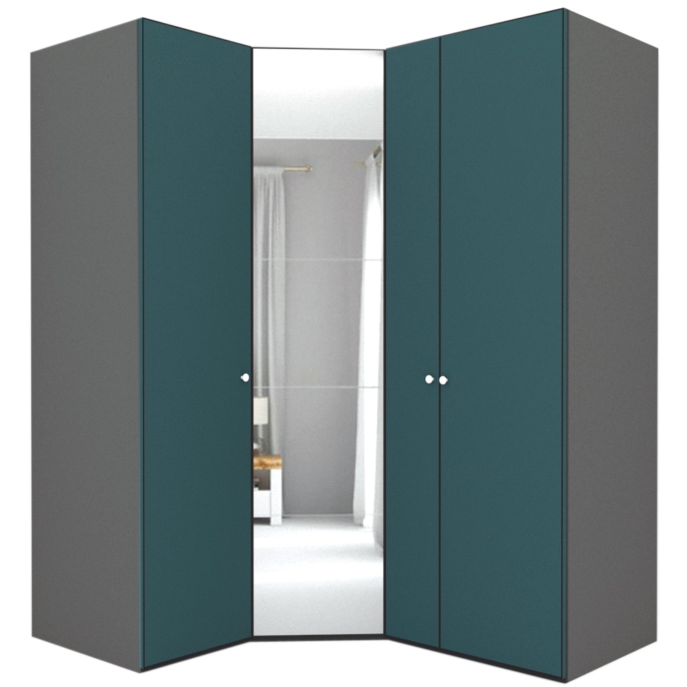 Dulap de Colt Genarom LEX Model A, Decor 0244 / Oglinda, 153-178 x 240 x 66 cm