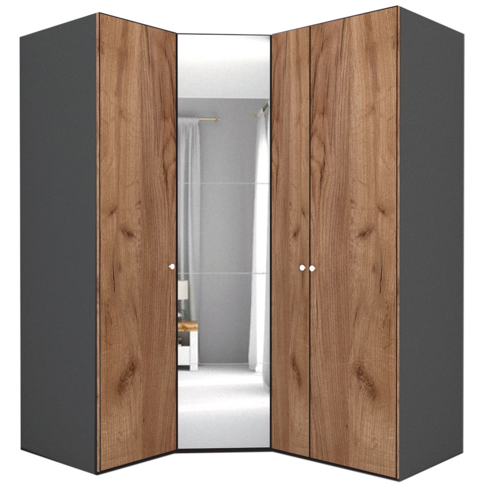 Dulap de Colt Genarom LEX Model A, Decor K004 / Oglinda, 153-178 x 240 x 66 cm