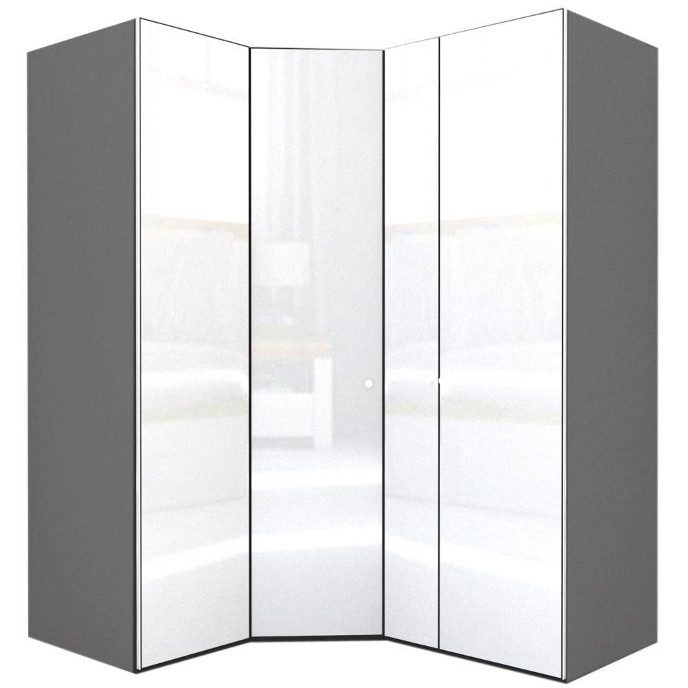 Dulap de Colt Genarom LEX Model A, Gri Lucios, 153-178 x 240 x 66 cm