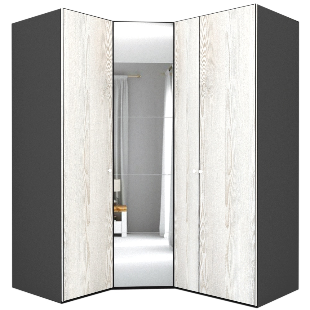 Dulap de Colt Genarom LEX Model A, Decor K010 / Oglinda, 153-178 x 240 x 66 cm