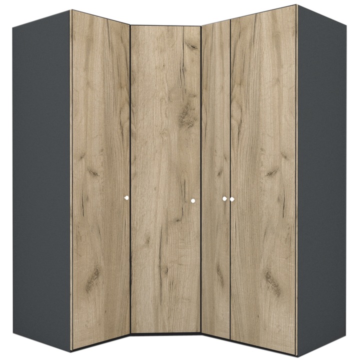 Dulap de Colt Genarom LEX Model A, Decor K002, 153-178 x 240 x 66 cm