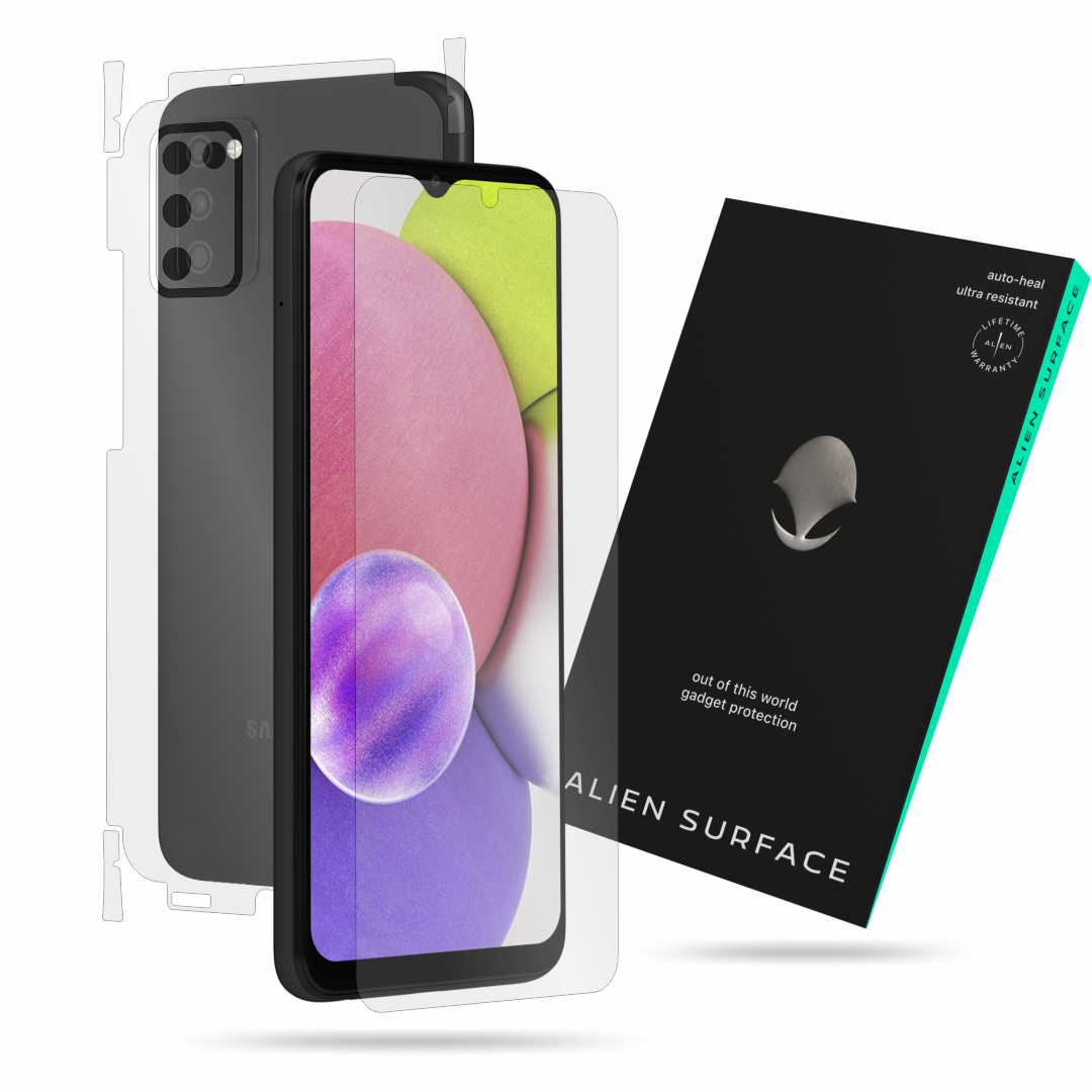 Folie Alien Surface, compatibila cu Samsung Galaxy A03s, protectie ecran, spate, laterale