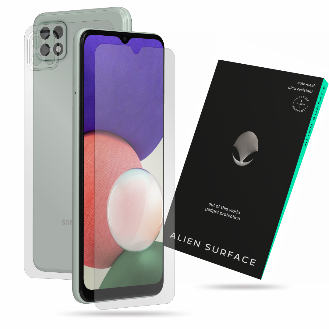 Folie Alien Surface, compatibila cu Samsung Galaxy A22 5G, protectie ecran, spate