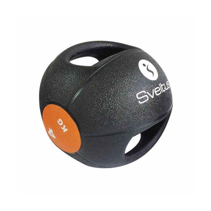 Minge medicinala ergonomica, Sveltus, Negru, 4 kg