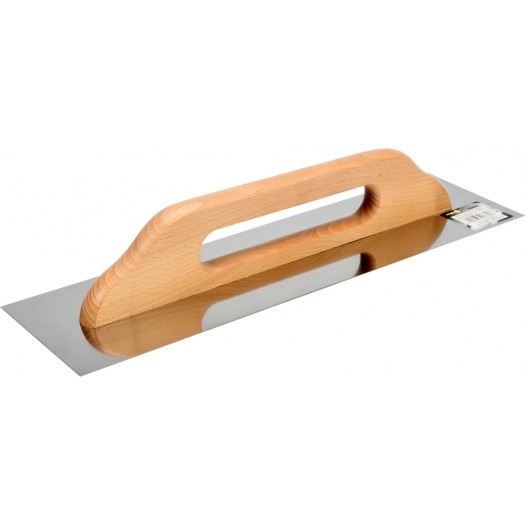 Gletiera inox dreapta, 480x128 mm, maner lemn