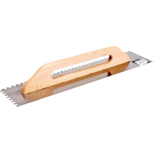 Gletiera inox dintata Vorel 580x128 mm maner lemn