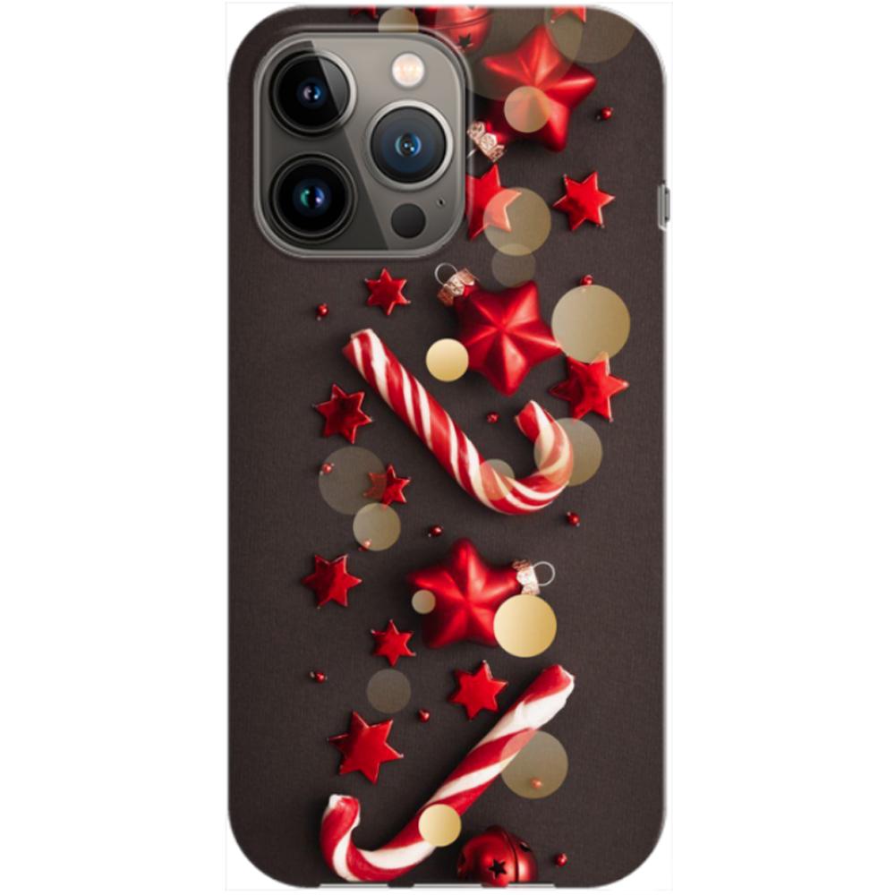 Husa craciun compatibila cu Apple iPhone 13 model Christmas Candy, Silicon, TPU, Viceversa