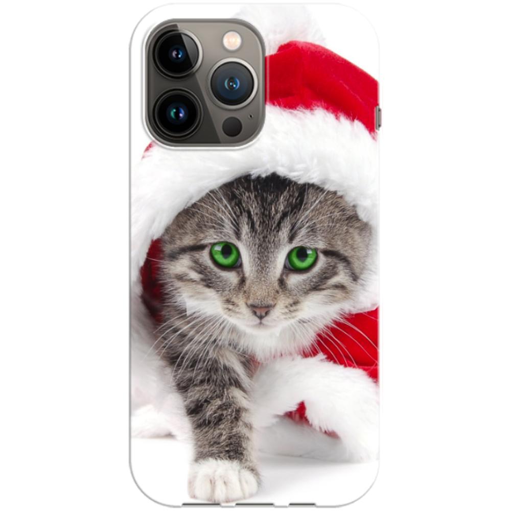 Husa craciun compatibila cu Apple iPhone 13 Mini model Kitty Christmas , Silicon, TPU, Viceversa