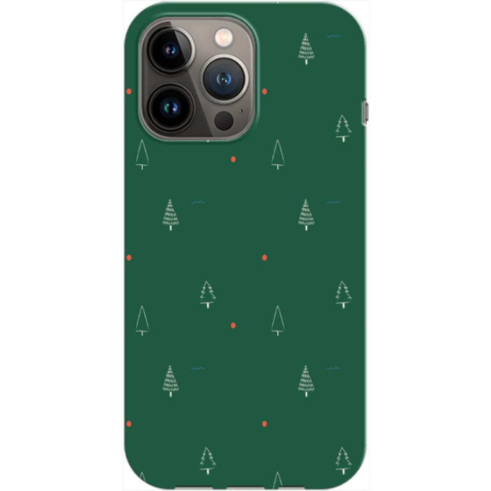 Husa craciun compatibila cu Apple iPhone 13 model Green Wrapping Paper, Silicon, TPU, Viceversa