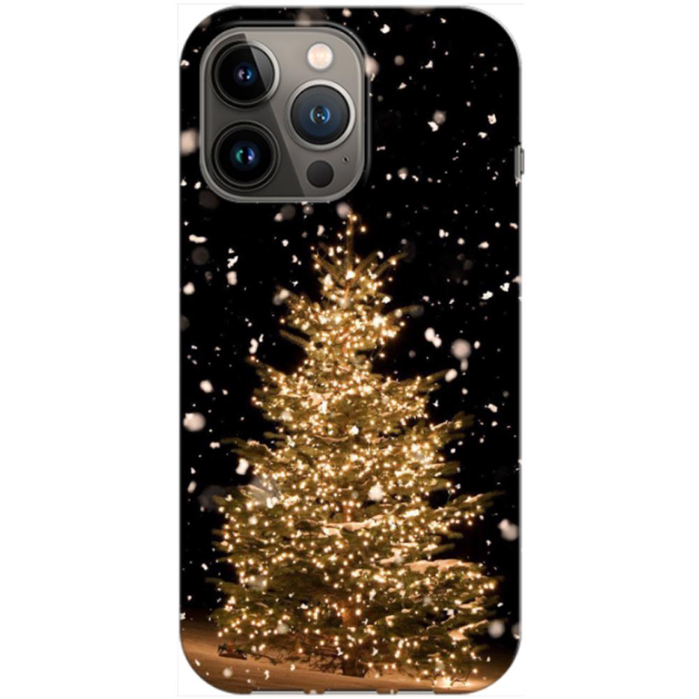 Husa craciun compatibila cu Apple iPhone 13 model Yellow Christmas Lights, Silicon, TPU, Viceversa