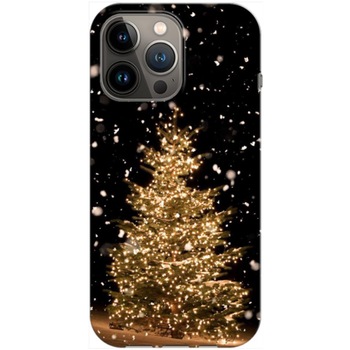 Husa craciun compatibila cu Apple iPhone 13 Pro Max model Yellow Christmas Lights, Silicon, TPU, Viceversa Husa craciun compatibila cu Apple iPhone 13 Pro Max model Yellow Christmas Lights, Silicon, TPU, Viceversa