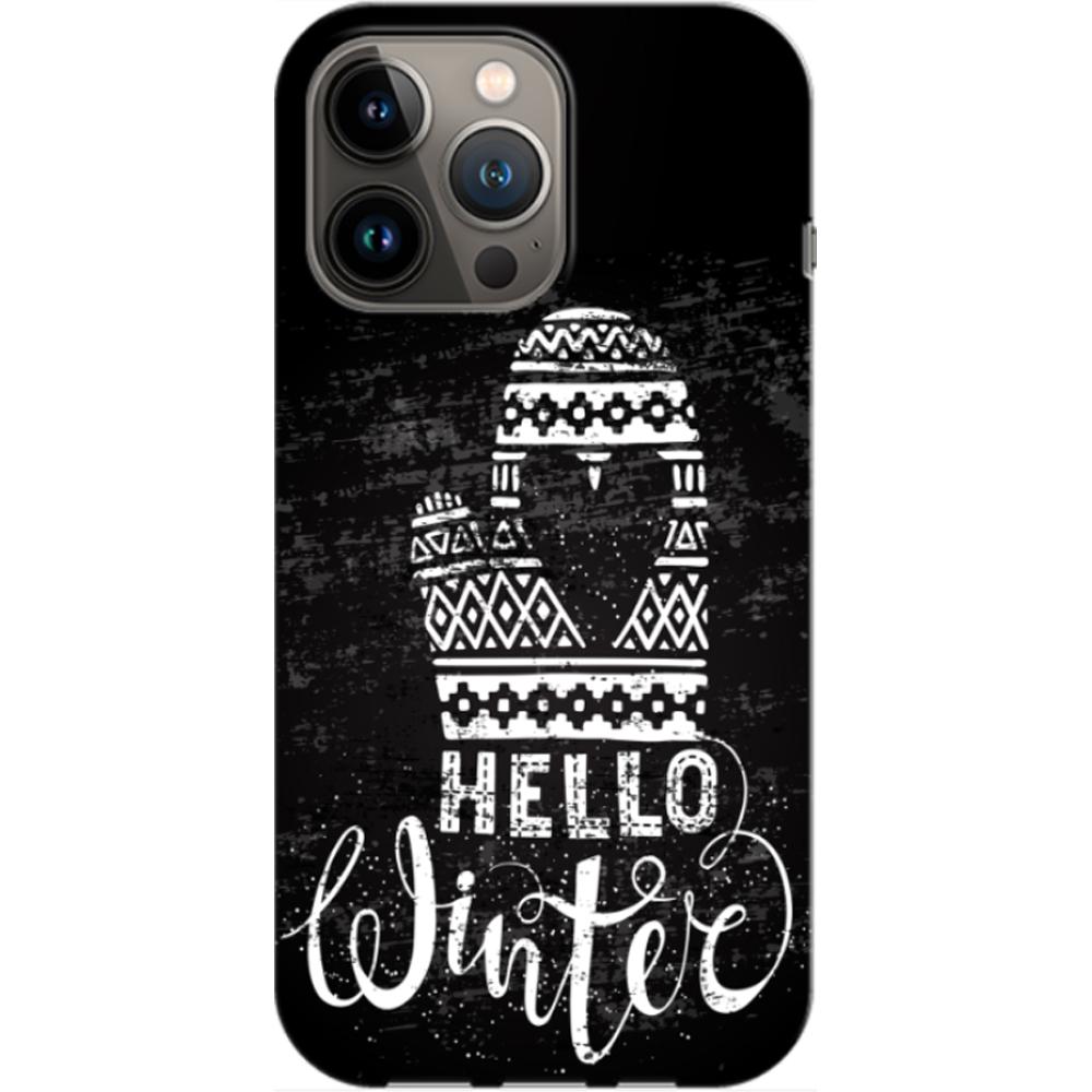 Husa craciun compatibila cu Apple iPhone 13 model Hello Winter, Silicon, TPU, Viceversa