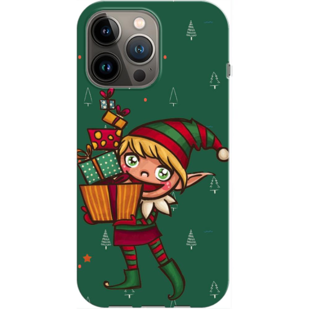 Husa craciun compatibila cu Apple iPhone 13 Pro model Santa's little helper, Silicon, TPU, Viceversa
