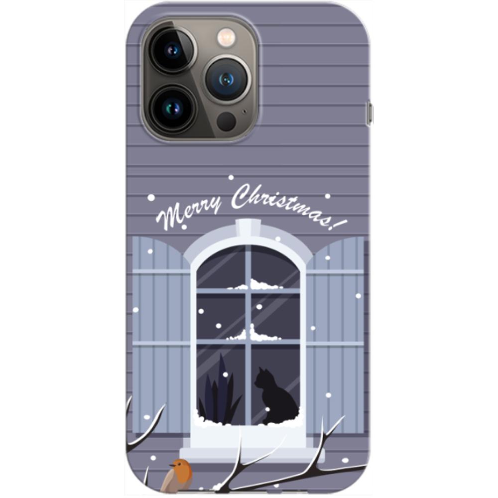 Husa craciun compatibila cu Apple iPhone 13 Pro model Snowy Day, Silicon, TPU, Viceversa