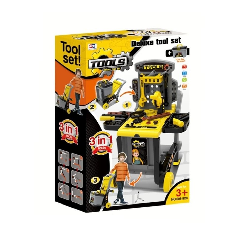 Banc de scule copii Deluxe Tools , Set Troler