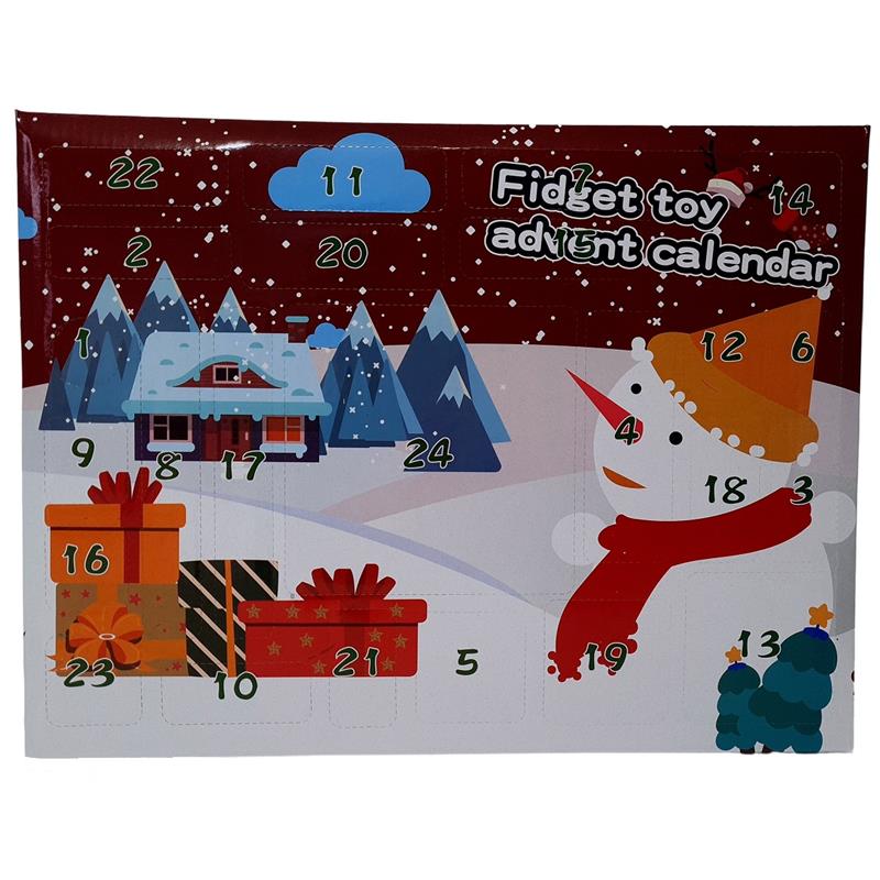 Set Fidget Toy Advent calendar, Model Sarbatori de iarna, Multicolor