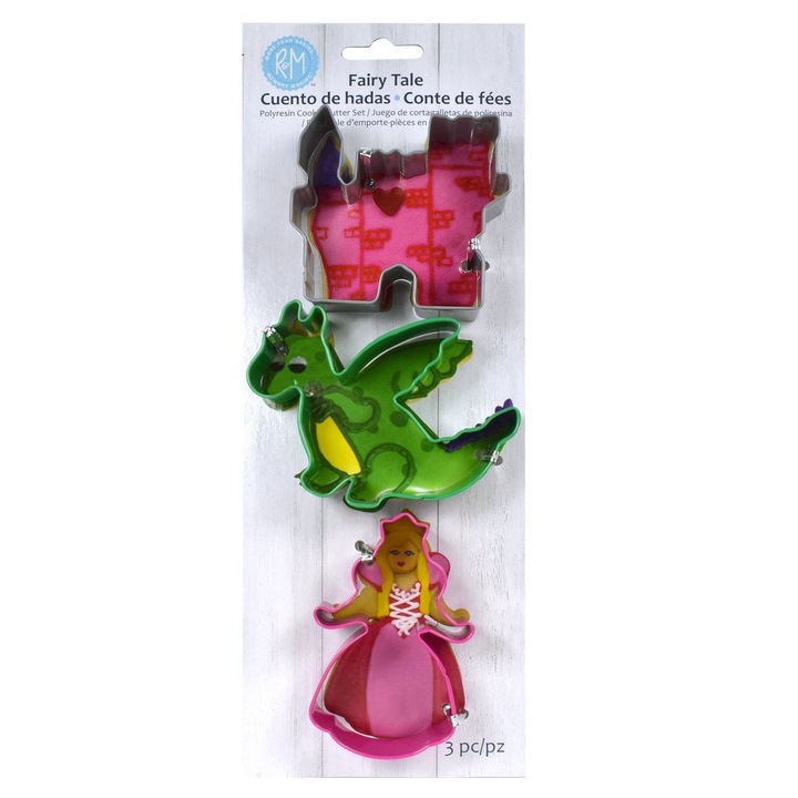 Set 3 decupatoare fondant – forme biscuiti Fairy Tale, din metal, Anniversary House