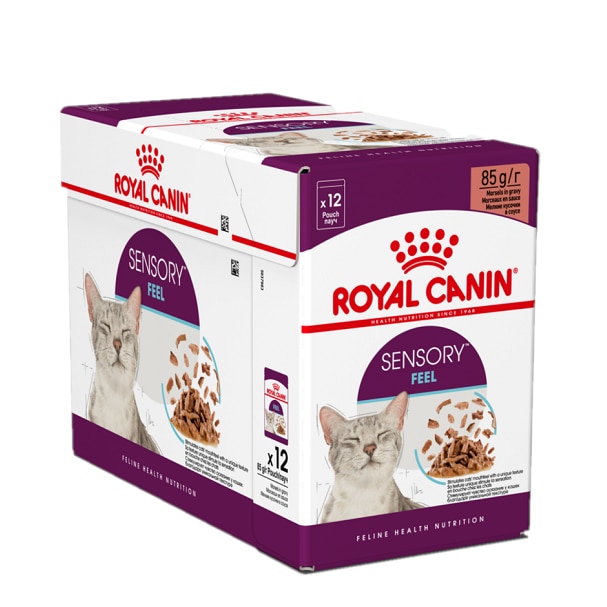 Set Hrana umeda pentru pisici Royal Canin, Sensory Feel in sos, 12x 85 g