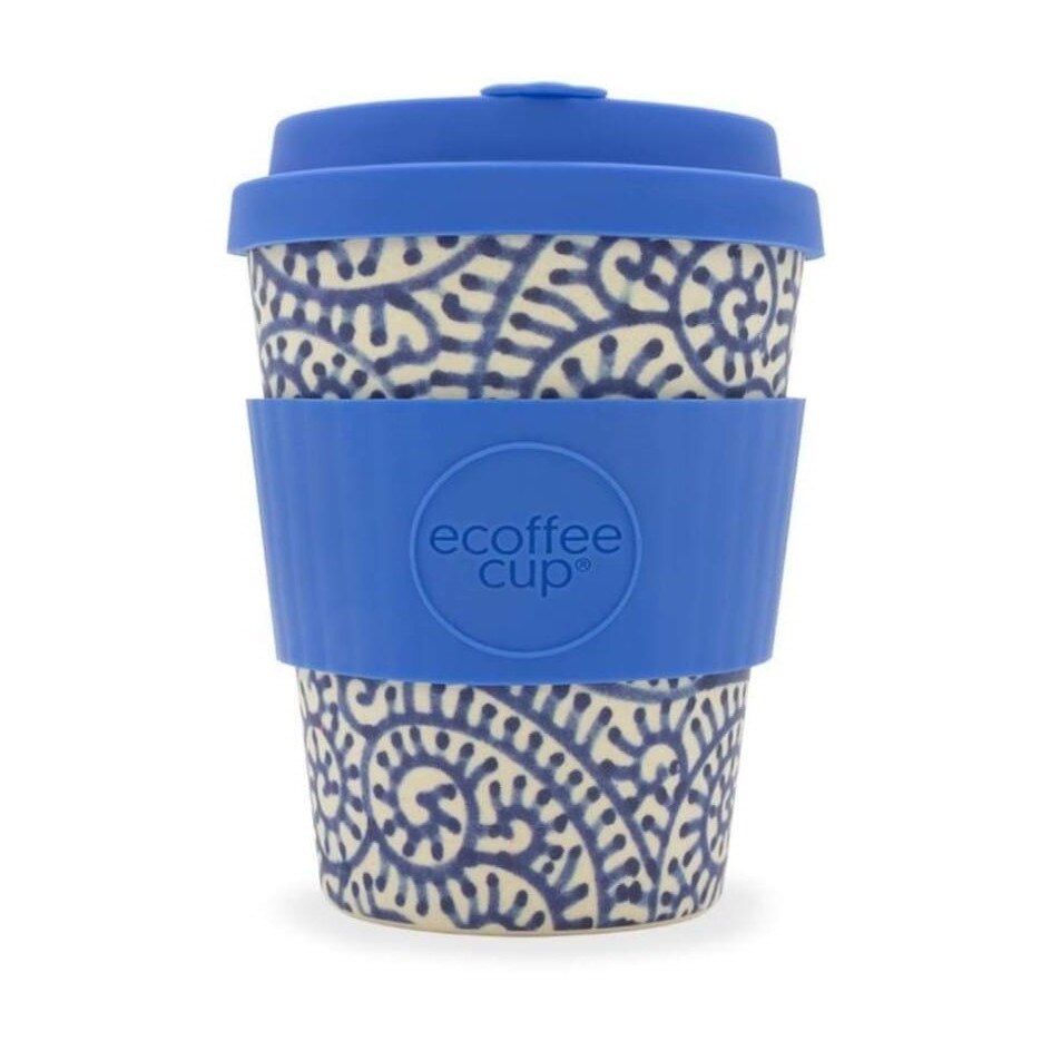 Cana de voiaj Setsuko Bambus, 340 ml, Albastru