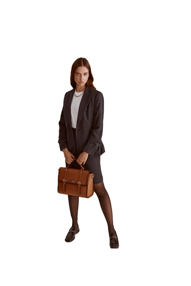 Geanta dama, Nobo NBAG-L1540-C015, Piele ecologica, 25 x 33 x 14 cm, Bej