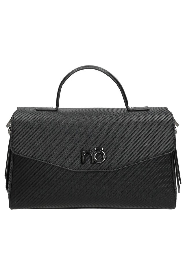 Geanta dama, Nobo NBAG-K0120-C020, Piele ecologica, Negru