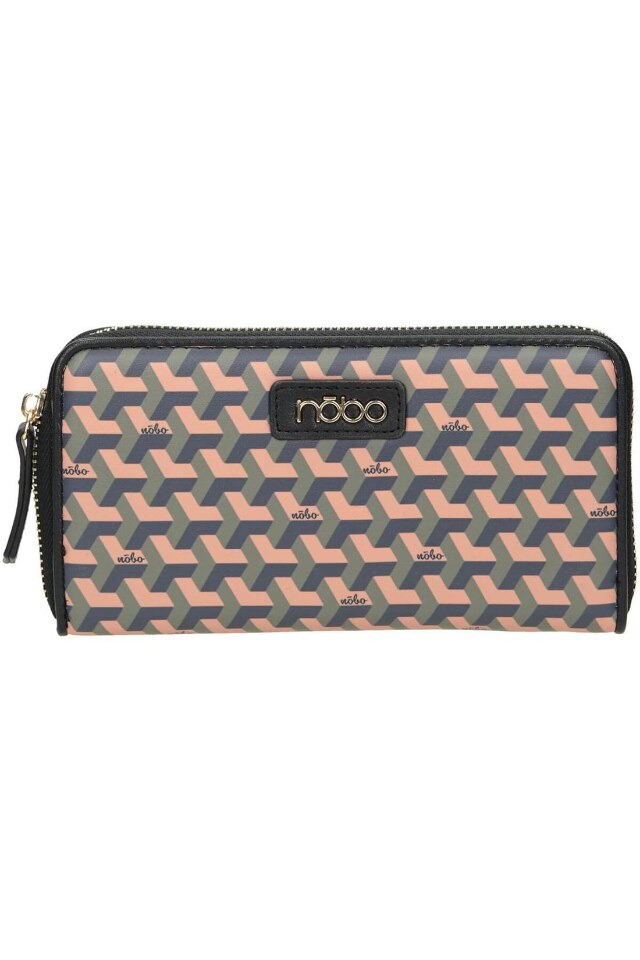 Portofel pentru femei, Nobo, Piele ecologica, 10 x 19.5 x 2.5 cm, Multicolor