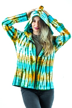 Hanorac Tie Dye Multicolor, Model 5, Marime L Hanorac Tie Dye Multicolor, Model 5, Marime L